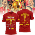 Spain National Football Team 2026 World Cup Champions Shirt Red Spain World Champions Merch - Merchluma