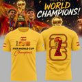 Spain National Football Team 2026 World Cup Champions Shirt Yellow Spain FIFA Winner Merch - Merchluma