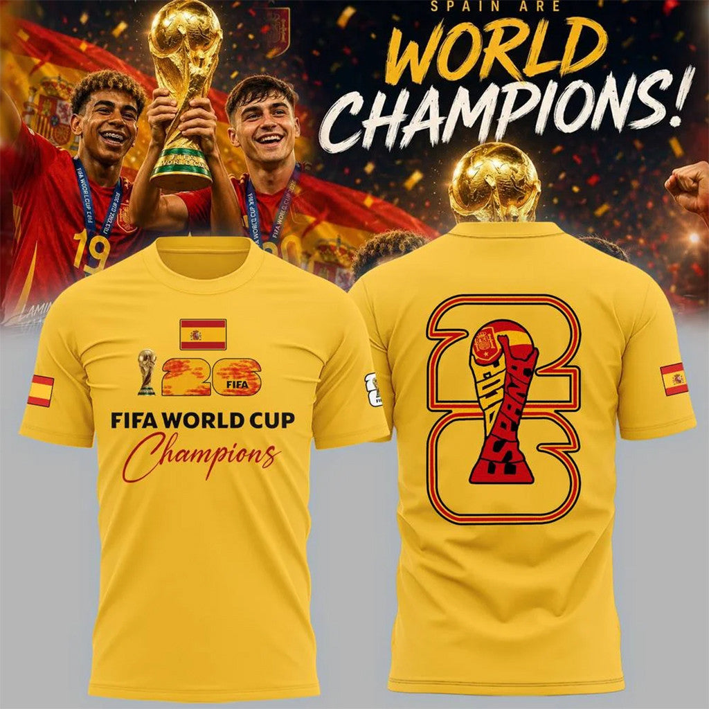 Spain FIFA World Cup Champions 2026 Shirt Spain FIFA Winner Merch Spanish Pride Apparel - Merchluma