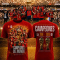 Spain Soccer World Champions 2026 T-Shirt Campeones Del Mundo Shirt Spain 2-Star WC Champions - Merchluma
