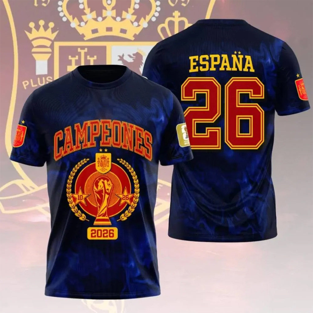 Spain World Cup Champions 2026 Merch Espana Campeones Shirt Spain Football Victory Apparel - Merchluma