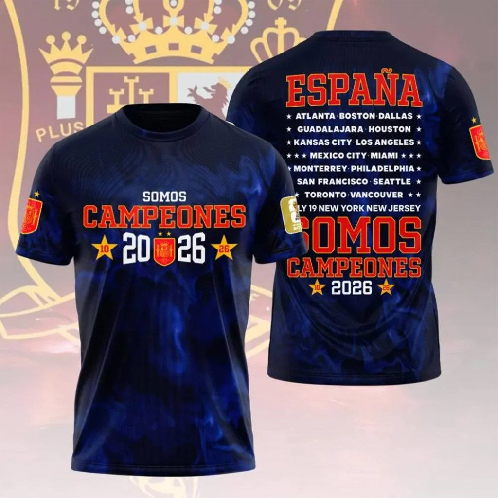 Spain World Cup Champions 2026 Merch Espana Somos Campeones T-Shirt FIFA Winners Shirt For Fans - Merchluma