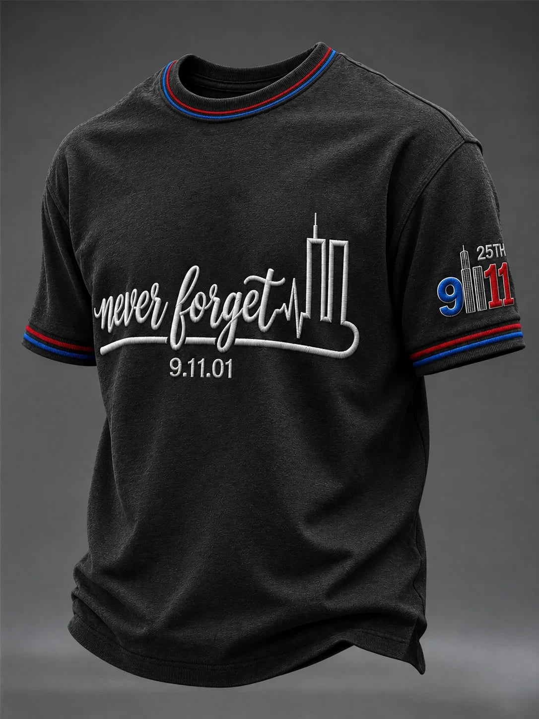 Never Forget 911 T-Shirt Honoring 343 Firefighter Patriot Day Apparel Firefighter Gifts - Merchluma