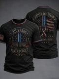 25th Anniversary 911 Never Forget T-Shirt 25 Years We Carry Their Courage Shirt Gifts For Him - Merchluma