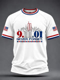 Never Forget 9-11 T-Shirt 25 Years Anniversary Merch United States Anniversary Gift - Merchluma