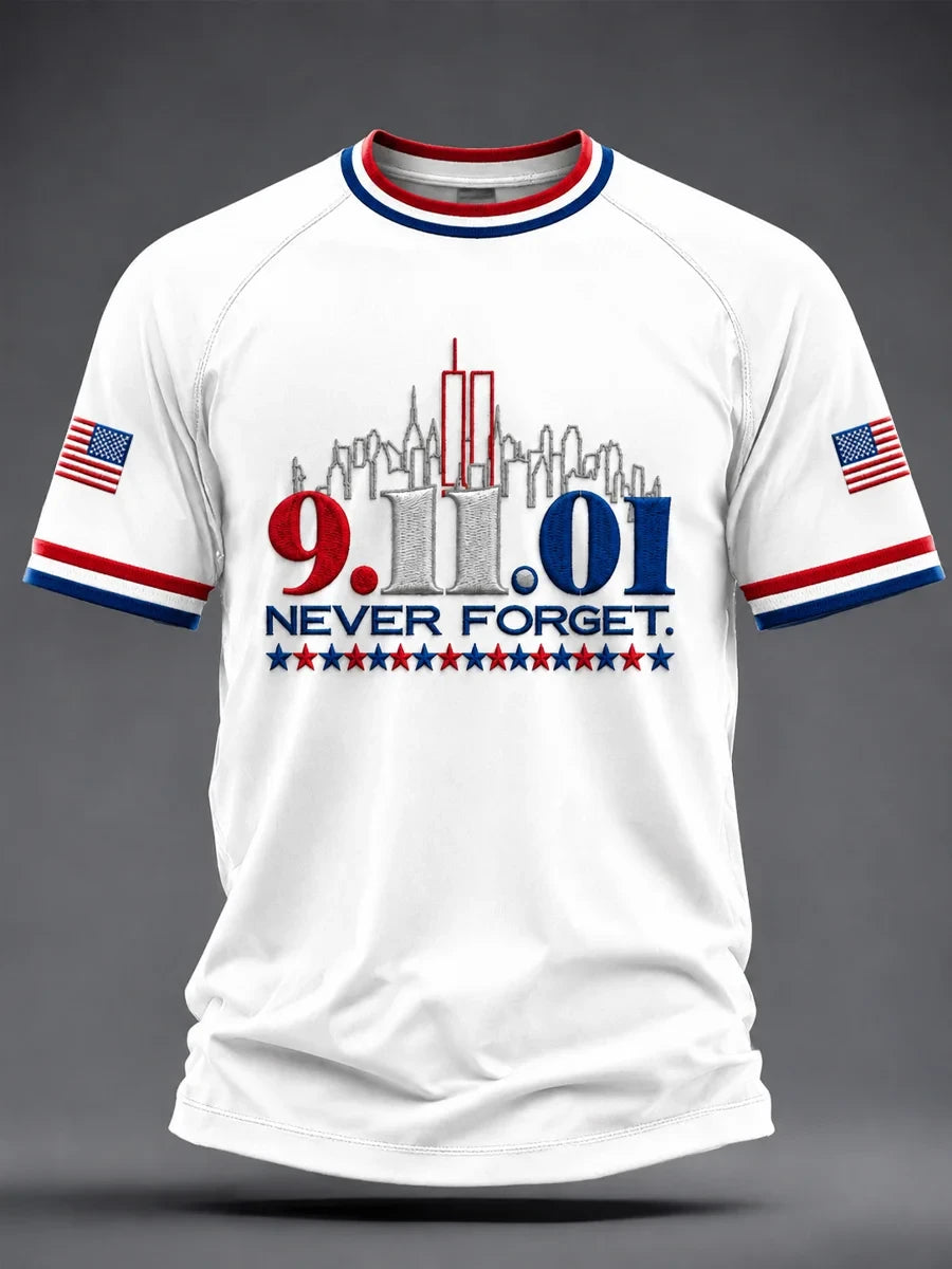 Never Forget 9-11 T-Shirt 25 Years Anniversary Merch United States Anniversary Gift - Merchluma