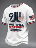 911 We Will Never Forget T-Shirt United States We Stand Merch 25 Years Anniversary Patriot Gift - Merchluma