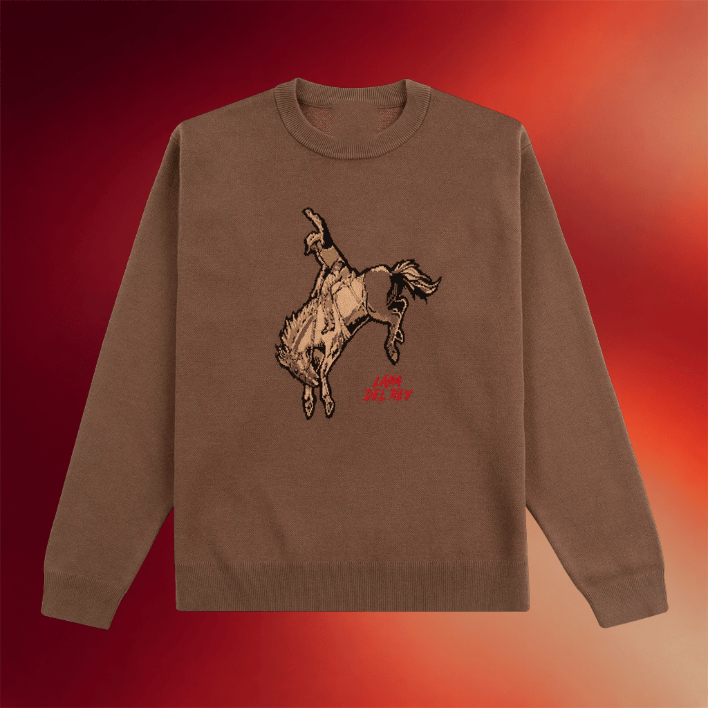 Lana Del Rey Merch 2026 Indio Knit Crewneck Lana Del Rey Sweatshirt Gifts For Friends - Merchluma