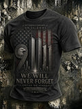 25th Anniversary 911 We Will Never Forget T-Shirt Twin Towers Merch Patriot Day Gear - Merchluma