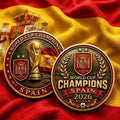 Spain World Cup Champions 2026 Merch Spain FIFA 2-Star Winner Commemorative Coin Brother Gifts - Merchluma