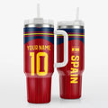 Personalized Spain Jersey Design World Cup Tumbler Spain FIFA WC Champions Merch Fan Gifts - Merchluma