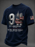 9-11 We Will Never Forget 25th Anniversary T-Shirt Patriot Day Merch Gift For Brother - Merchluma