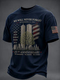 911 We Will Never Forget T-Shirt 25 Years Anniversary Shirt 343 Fireman Memorial Apparel - Merchluma