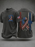 911 Never Forget USA Flag T-Shirt 343 Fireman 25th Anniversary Merch America Patriot Day Gift - Merchluma