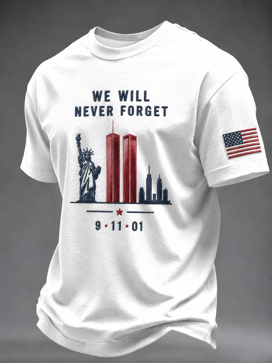 911 We Will Never Forget T-Shirt 343 Fireman Never Forget Merch Gifts For Firefighter - Merchluma