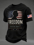 Freedom Stand For America Voices Fade Values Remain T-Shirt Patriotic Gifts For Him - Merchluma