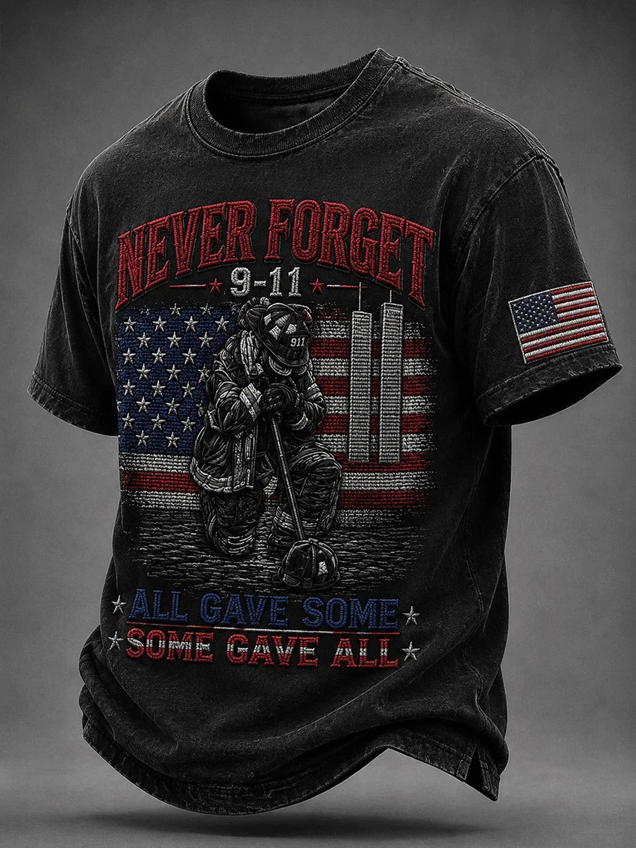 Never Forget 911 T-Shirt All Gave Some Some Gave All Shirt Unique Gift For Husband - Merchluma
