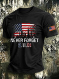 Never Forget 911 Twin Towers T-Shirt America 25 Years Merch Patriot Day Gifts Men - Merchluma