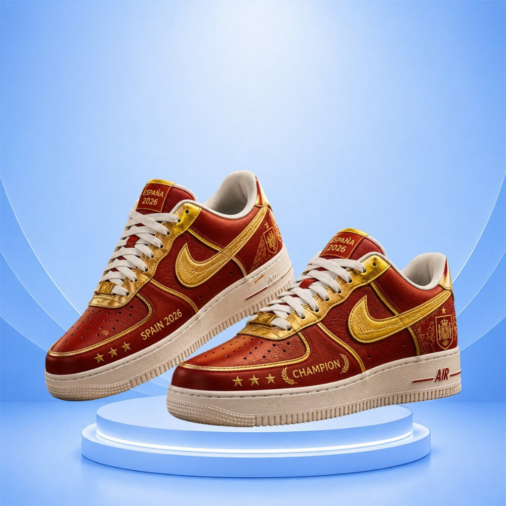 Spain FIFA World Cup 2026 Champions Merch Espana Champion Shoes Sneakers Football Fan Gear - Merchluma