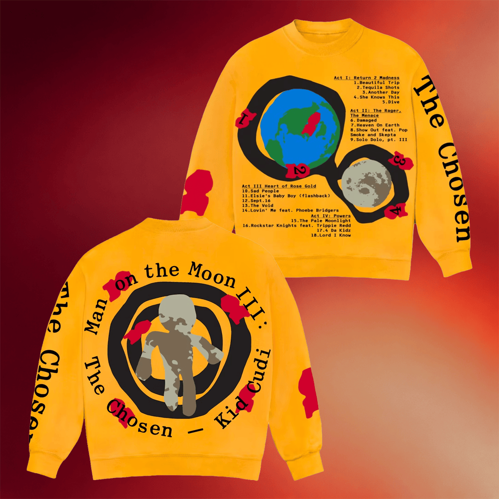 Kid Cudi Merch 2026 CPFM For MOTM III Beautiful Trip Crewneck Kid Cudi Sweatshirt Rap Fan Gifts - Merchluma