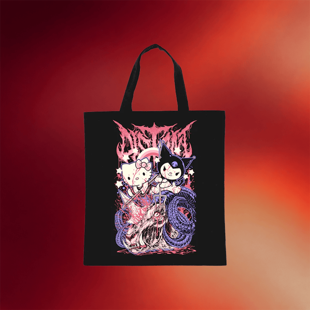 Distant Merch 2026 Hello Kitty And Kuromi Tote Bag Distant Band Merch Gifts For Her - Merchluma