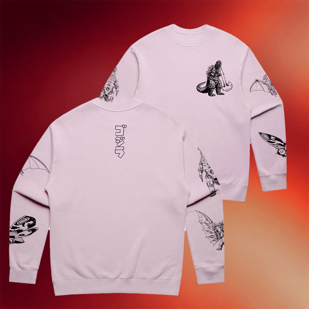 Godzilla Merch Godzilla Kaiju Print Sweatshirt Best Gifts For Boyfriend - Merchluma