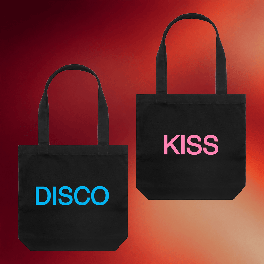 Harry Styles Merch 2026 Kiss Disco Tote Bag Black KATTDO Totes Gifts For Music Lovers - Merchluma