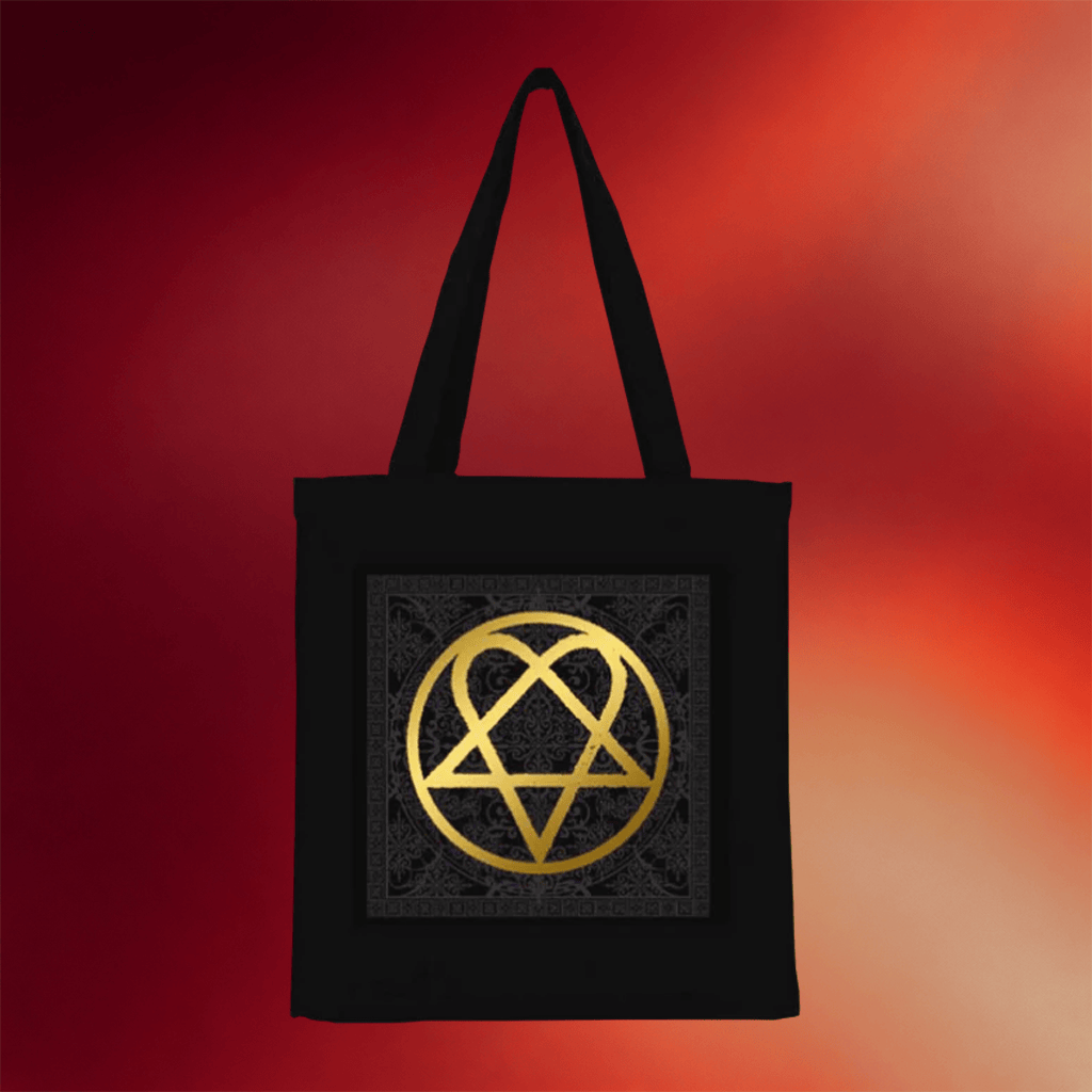 HIM Merch Heartagram Tote Bag Black Music Lover Gifts For Friends - Merchluma