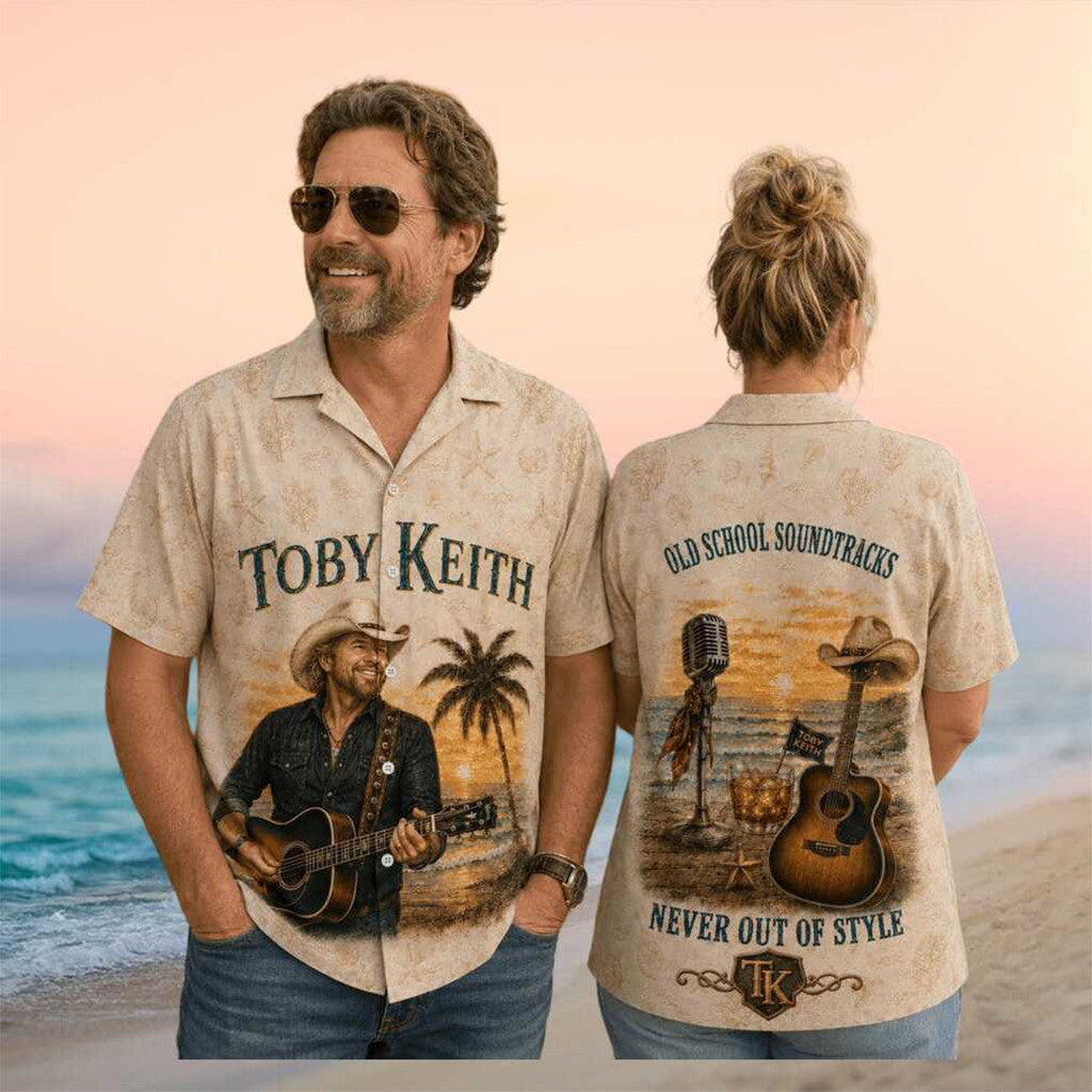 Toby Keith Old School Soundtracks 2026 Vintage Hawaiian Shirt Toby Keith Merch Music Fan Gifts - Merchluma