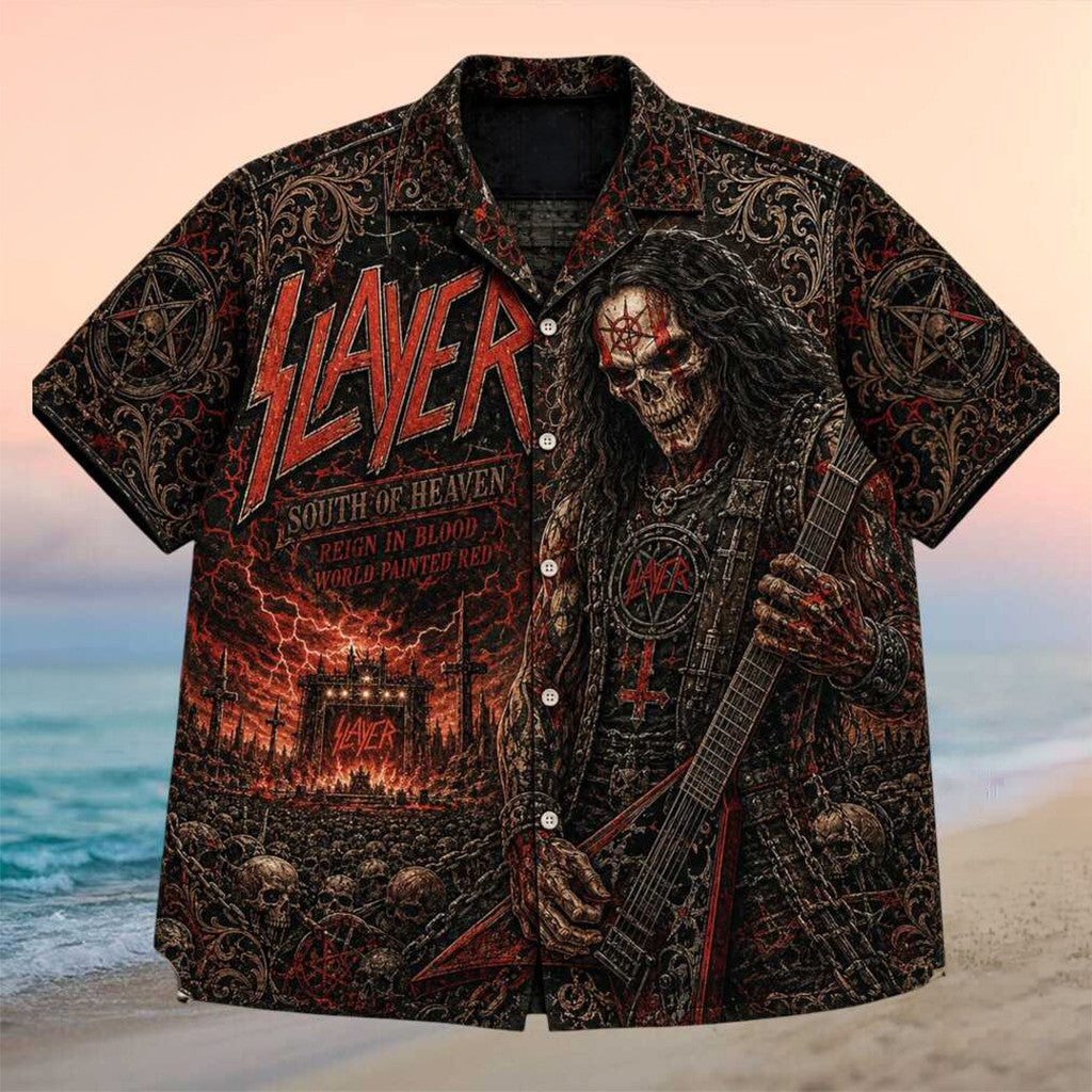 Slayer South Of Heaven Reign In Blood 2026 Hawaii Shirt Slayer Merch Gifts For Fans - Merchluma