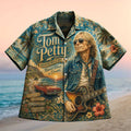 Tom Petty American Rock And Roll Vintage Retro Hawaiian Shirt Tom Petty Merch Rock Fan Gifts - Merchluma