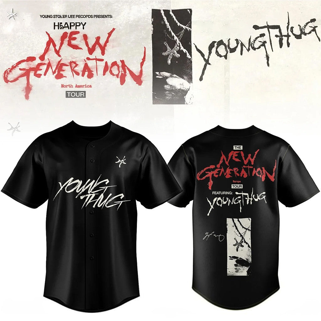 Young Thug Merch The New Generation World Tour 2026 Signature Jersey Music Lover Gifts For Him - Merchluma