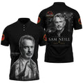 Sam Neill Jurassic Park Memorial Polo Shirt In Memory Of Sam Neill Merch Gifts For Him - Merchluma