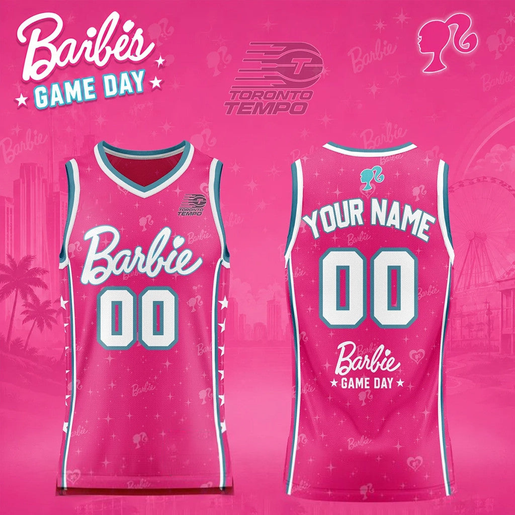Personalized Toronto Tempo 2026 WNBA X Barbie Game Day Jersey Pink Toronto Tempo Merch - Merchluma