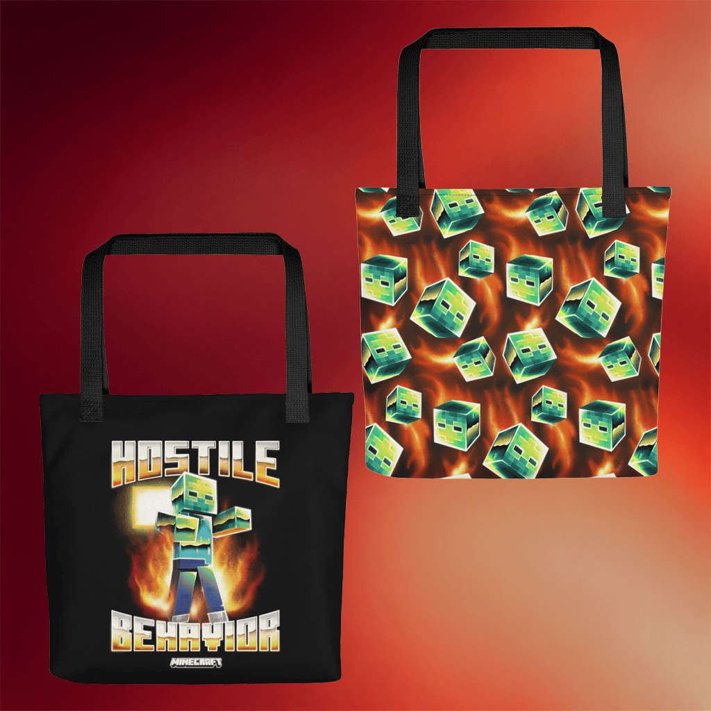Minecraft Merch 2026 Hostile Behavior Tote Bag Gifts Ideas For Sisters - Merchluma