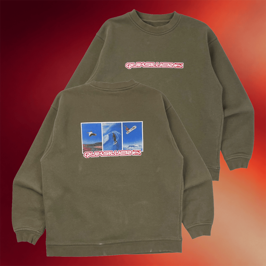 From Another Merch 2026 Vintage Quiksilver Boardriding Company Crewneck Sweatshirt Gifts - Merchluma
