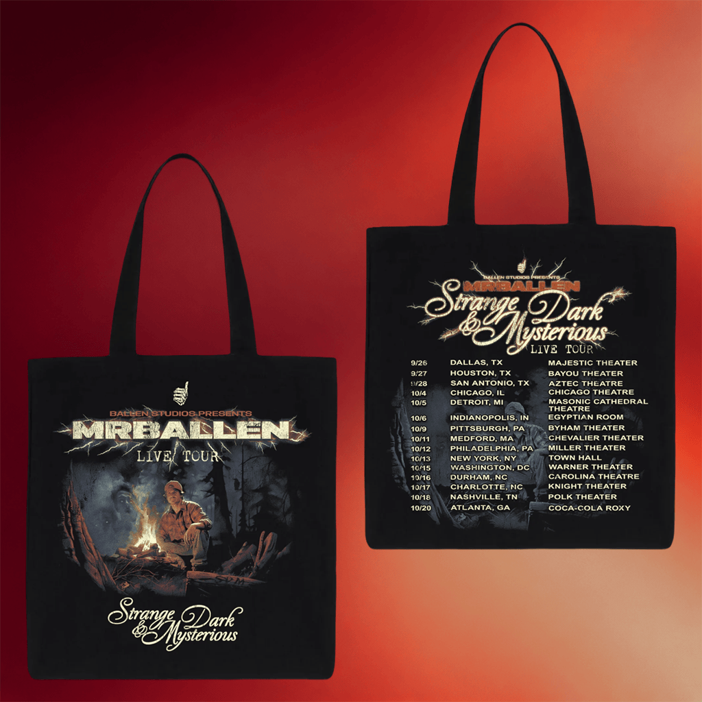MrBallen Merch Strange Dark And Mysterious Live Tour Tote Bag Best Gifts For Sisters - Merchluma