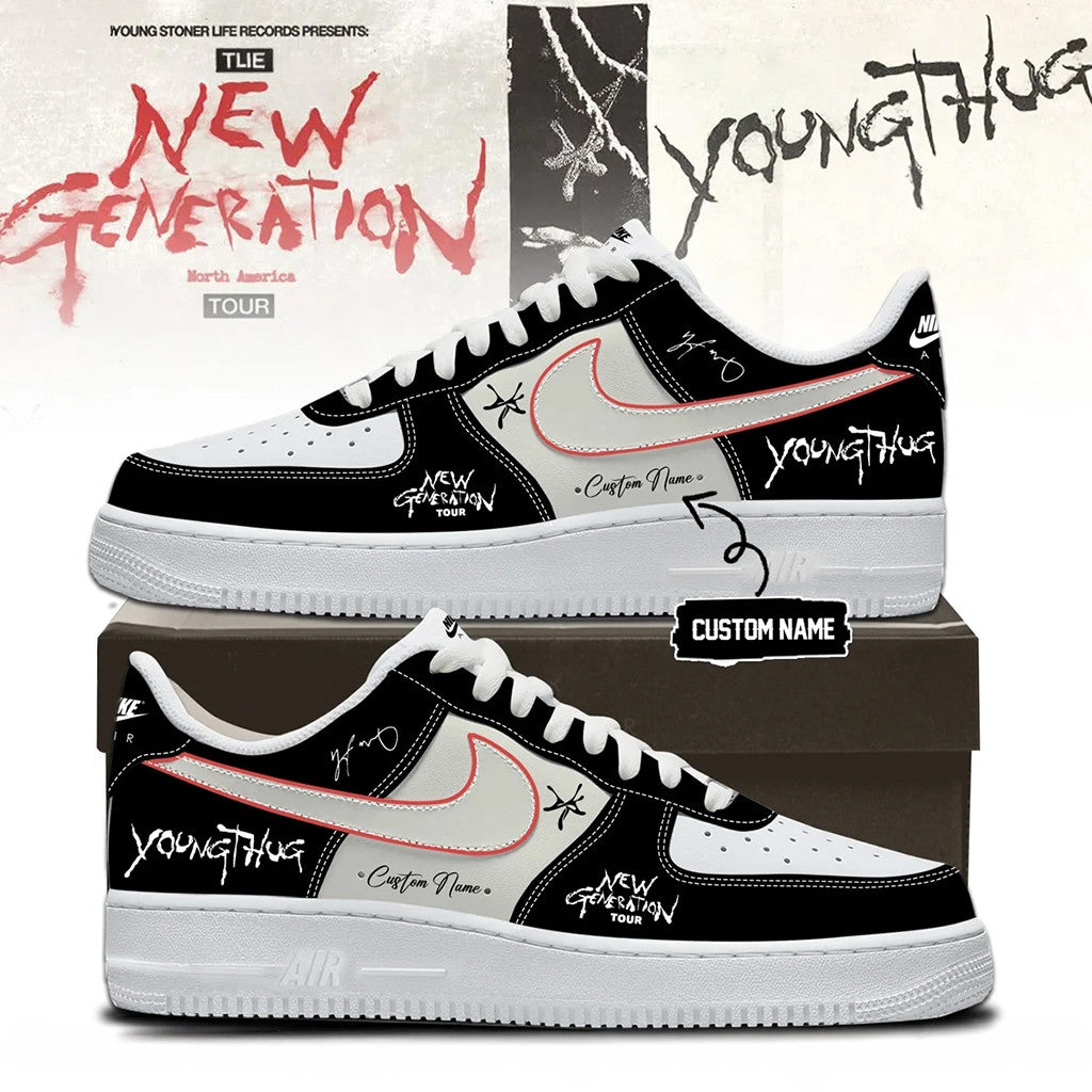 Custom Young Thug Merch The New Generation Tour 2026 Signature Sneakers Gifts For Dudes - Merchluma