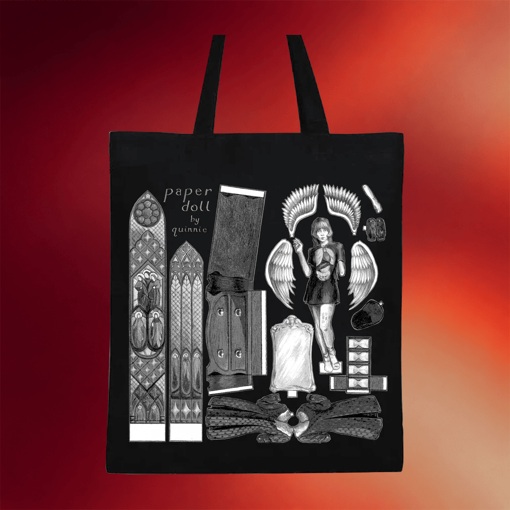 Quinnie Merch 2026 Paper Doll Tote Bag Quinnie Handbags Music Lover Gifts For Her - Merchluma