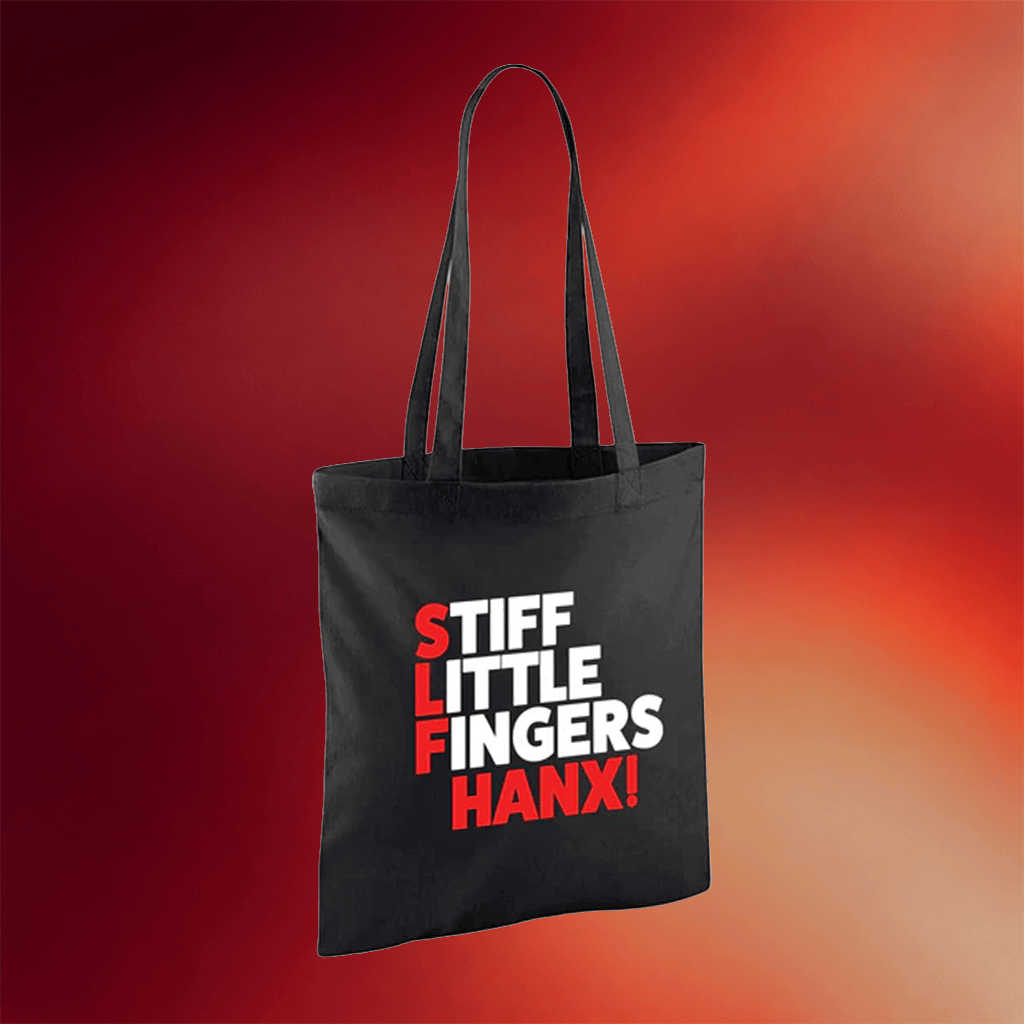Stiff Little Fingers Merch 2026 Hanx Black Tote Bag Great Gifts For Band Fans - Merchluma