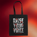 Stiff Little Fingers Merch 2026 Raise Your Voice Black Tote Bag Band Fan Gifts For Sisters - Merchluma
