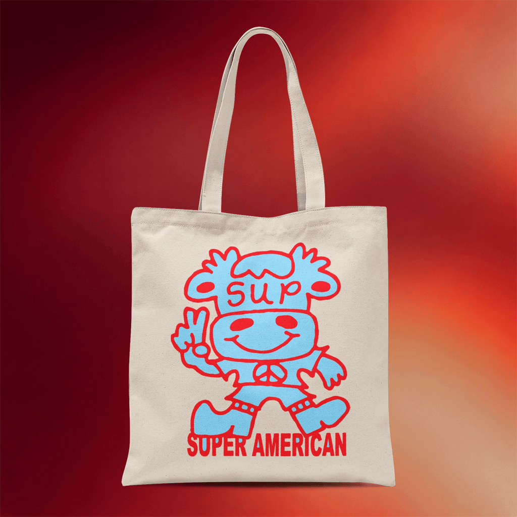 Super American Merch 2026 Hippy Cowboy Tote Bag Super American Bag Gift For Sister - Merchluma