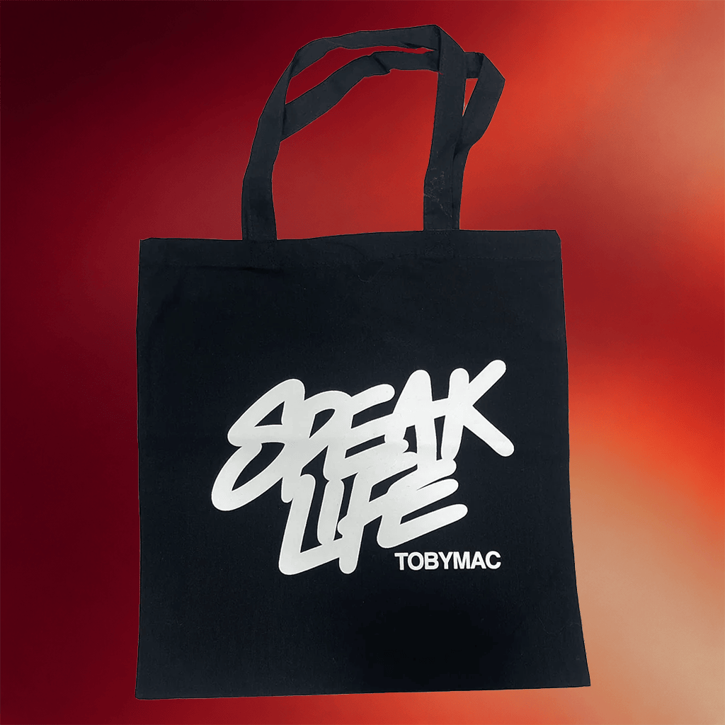 TobyMac Merch Speak Life Black Tote Bag Unique Gifts For Music Lovers - Merchluma