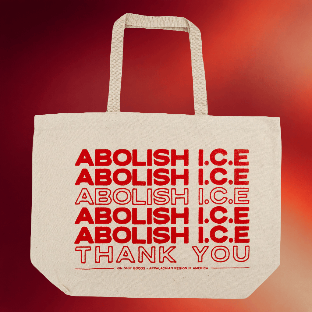 Kin Ship Goods Merch Abolish ICE Thank You Tote Bag Birthday Gift For Girlfriend - Merchluma