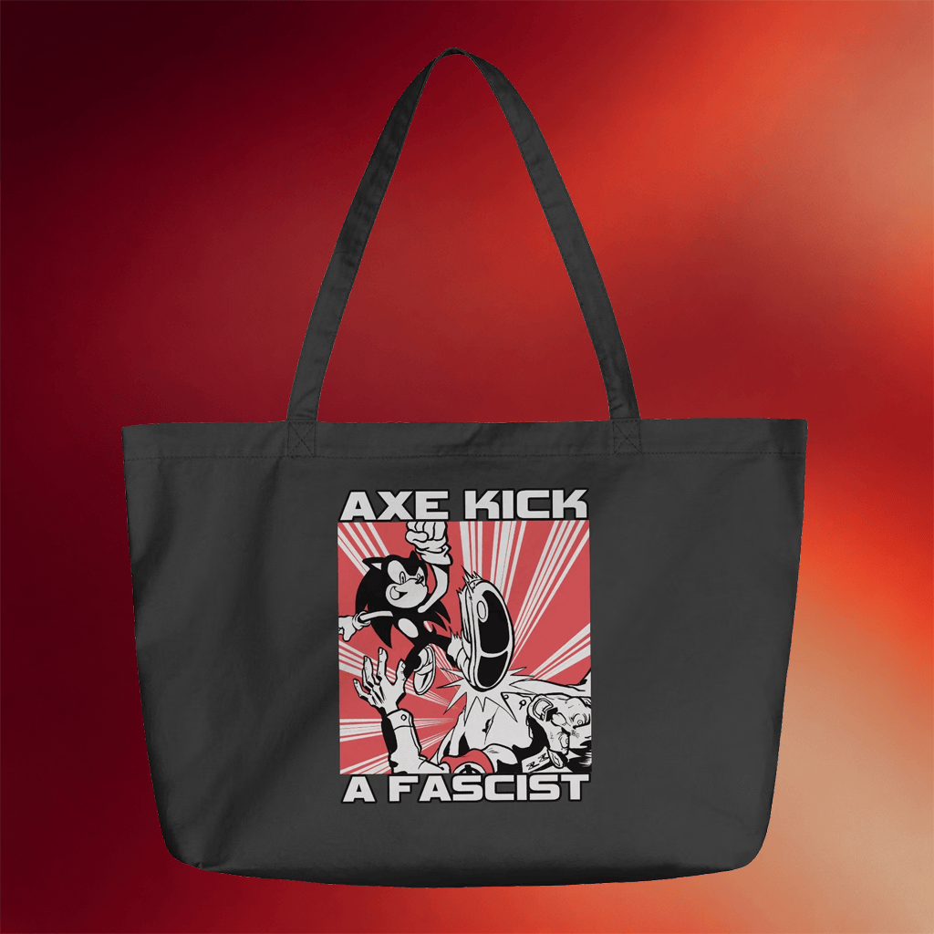 Kolsan Merch 2026 Axe Kick A Fascist Tote Bag Sonic Hedgehog Handbag Gifts For Friends - Merchluma