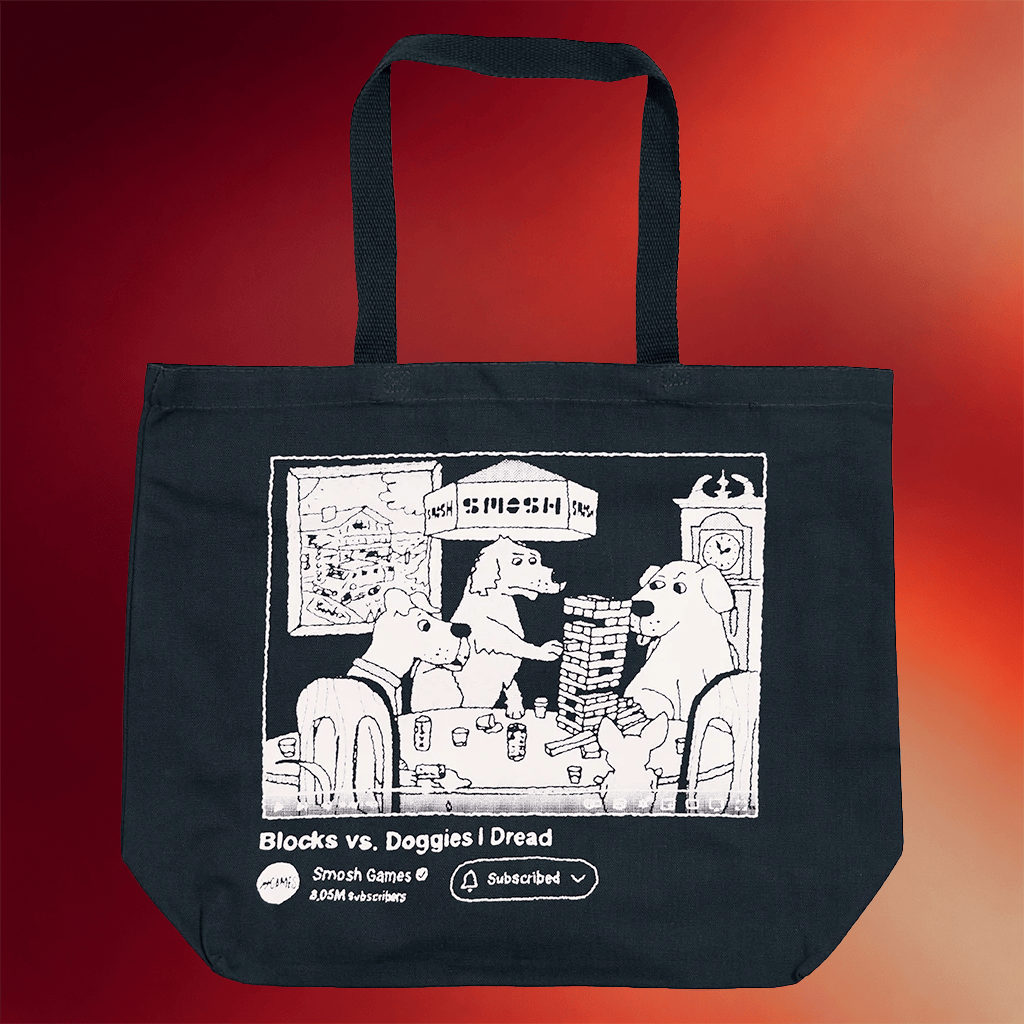 Smosh Merch Dread Tote Bag Blocks Vs Doggies Totes Unique Gifts For Friends - Merchluma