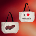 Wikipedia Merch 2026 I Love Wikipede Tote Bag Wikipedia Logo Handbags Gift For Friends - Merchluma