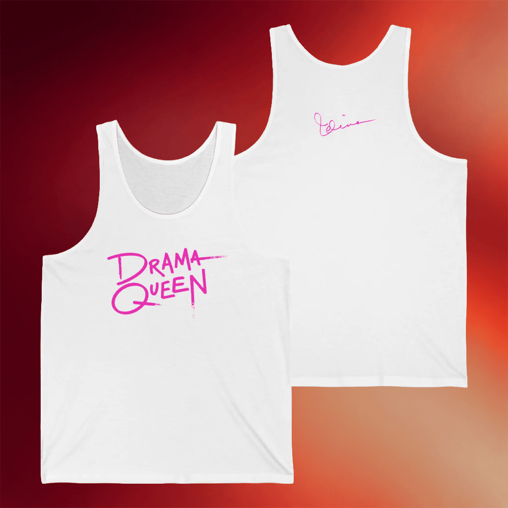 Idina Menzel Merch 2026 Drama Queen Lipstick Tank Top Gifts For Music Lovers - Merchluma