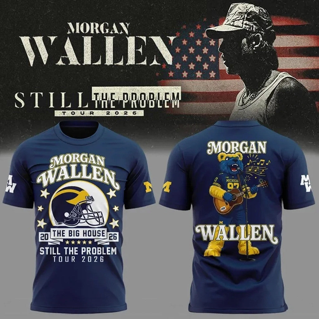 Morgan Wallen X Michigan Wolverines Still The Problem Tour 2026 Shirt MW Concert Merch Fan Gift - Merchluma