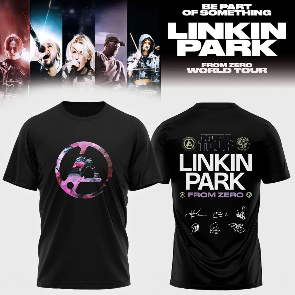 Linkin Park Merch 2026 From Zero World Tour Signature Shirt Black Rock Fan Gear Best Gifts - Merchluma